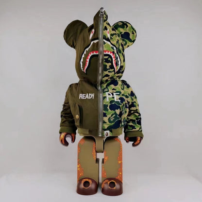 70cm BEARBRICK 1000% BAPE Bear King ABS Action Figure Boxed