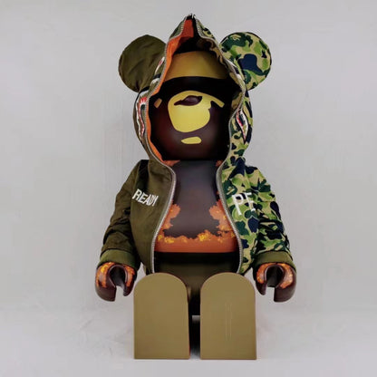 70cm BEARBRICK 1000% BAPE Bear King ABS Action Figure Boxed