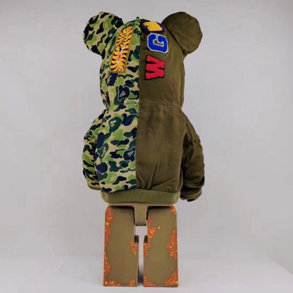 70cm BEARBRICK 1000% BAPE Bear King ABS Action Figure Boxed