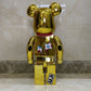 Hobby - 70cm BEARBRICK 1000% Electroplating Fujika Lucky Cat Gold ABS Action Figure Boxed