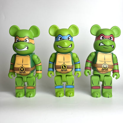 28cm BEARBRICK 400% Teenage Mutant Ninja Turtles Vinyl Action Figure Boxed