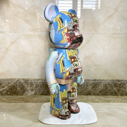 70cm BEARBRICK 1000% Basquiat 6th Generation ABS Action Figure Boxed