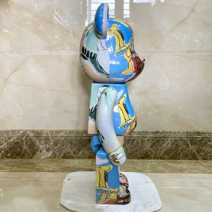 70cm BEARBRICK 1000% Basquiat 6th Generation ABS Action Figure Boxed