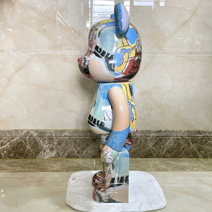 70cm BEARBRICK 1000% Basquiat 6th Generation ABS Action Figure Boxed