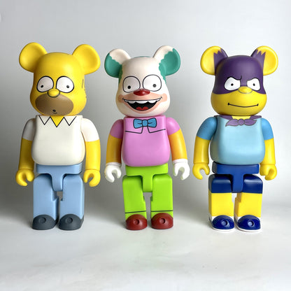 28cm BEARBRICK 400% Simpson Father Vinyl Action Figure Boxed