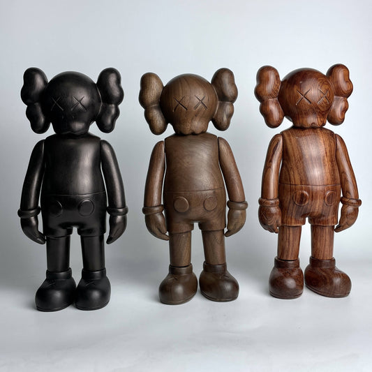 28cm 400% KAW Bearbrick Wooden Prototype Anime Action Figure With Box-FuGui Tide play