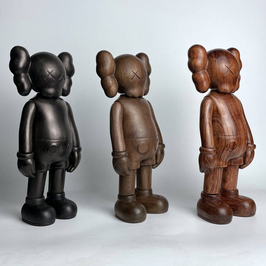 Hobby - 28cm 400% KAW Bearbrick Wooden Prototype Anime Action Figure With Wooden Box