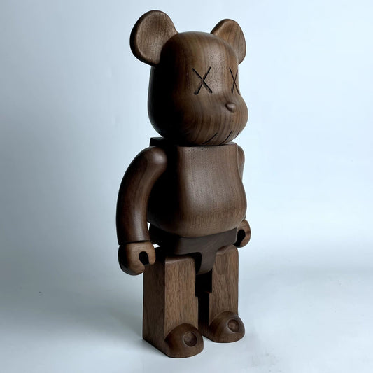 Hobby - 28cm 400% KAW Bearbrick Wooden Anime Action Figure With Wooden Box