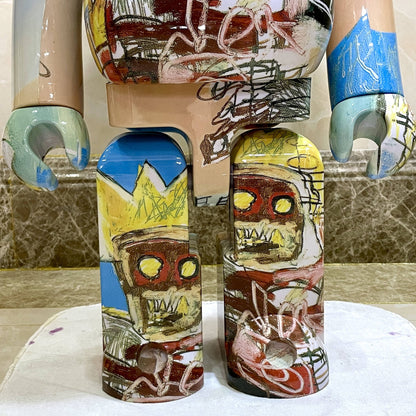 70cm BEARBRICK 1000% Basquiat 6th Generation ABS Action Figure Boxed