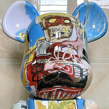 70cm BEARBRICK 1000% Basquiat 6th Generation ABS Action Figure Boxed