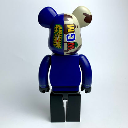 28cm BEARBRICK 400% BAPE Camouflage Shark First Generation Blue ABS Action Figure Boxed