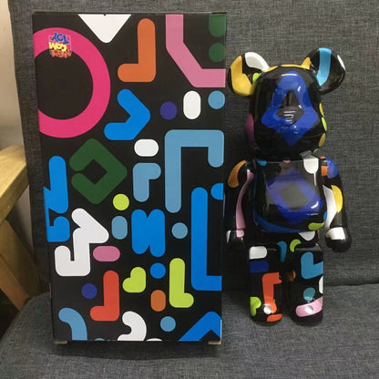 28cm BEARBRICK 400% Graffiti YOON ABS Action Figure Boxed