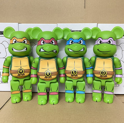 28cm BEARBRICK 400% Teenage Mutant Ninja Turtles Vinyl Action Figure Boxed