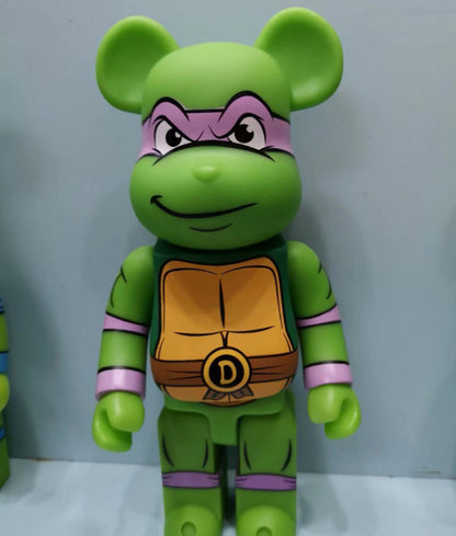 28cm BEARBRICK 400% Teenage Mutant Ninja Turtles Vinyl Action Figure Boxed